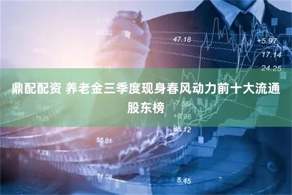 鼎配配资 养老金三季度现身春风动力前十大流通股东榜