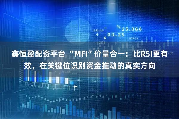 鑫恒盈配资平台 “MFI”价量合一：比RSI更有效，在关键位识别资金推动的真实方向